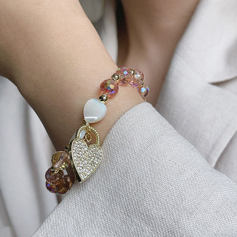 Super Shiny Crystal Female Shell Love Bracelets