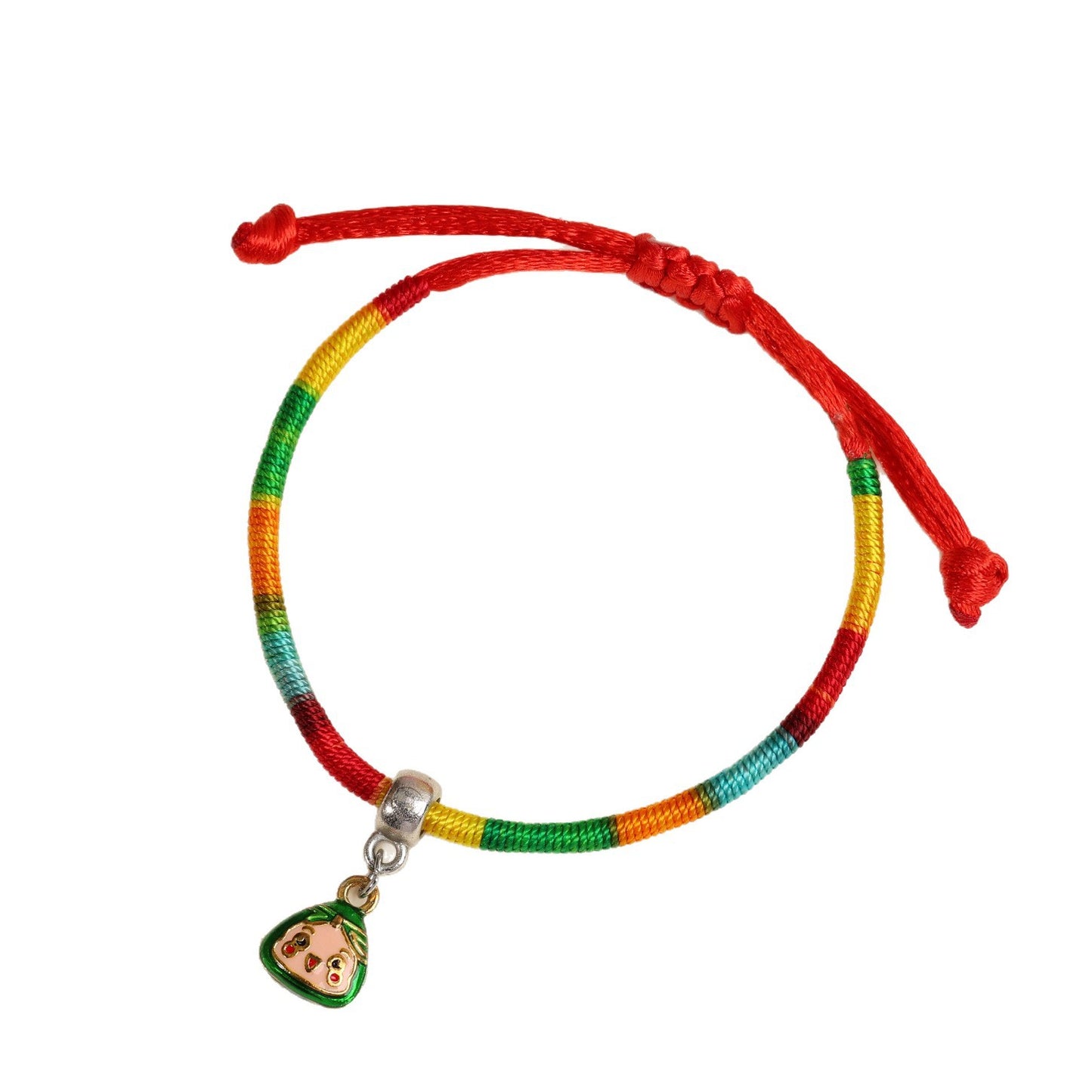 Children's Colorful Braided Rope Alloy Small Dragon Boat Festival Hand-woven Bracelets
