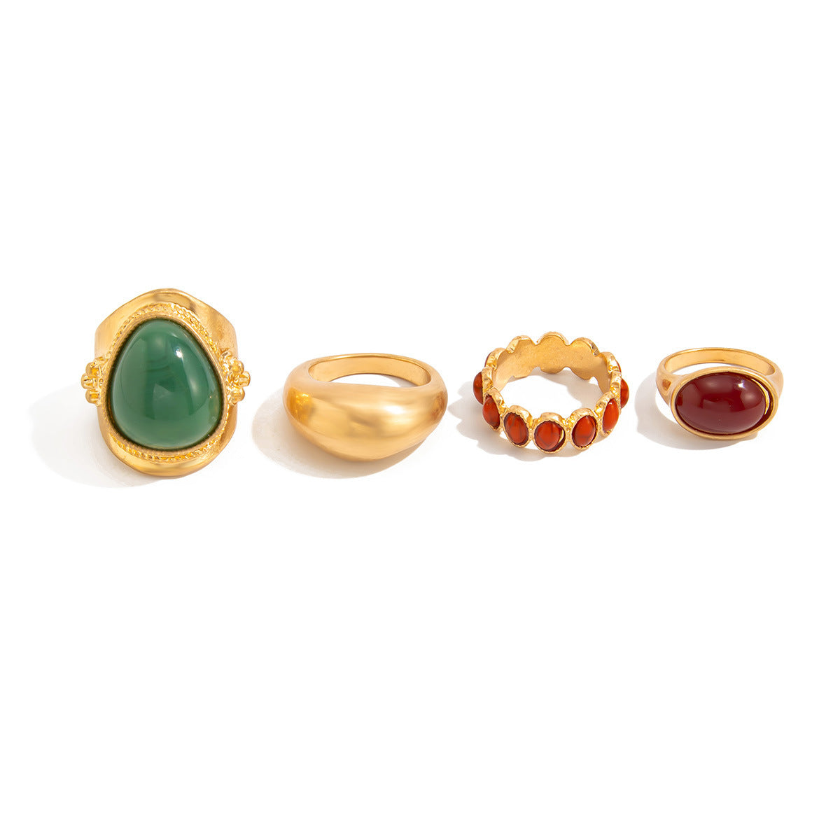 Luxury Fashion Vintage Open Shaped Irregular Chic Scenery Rings