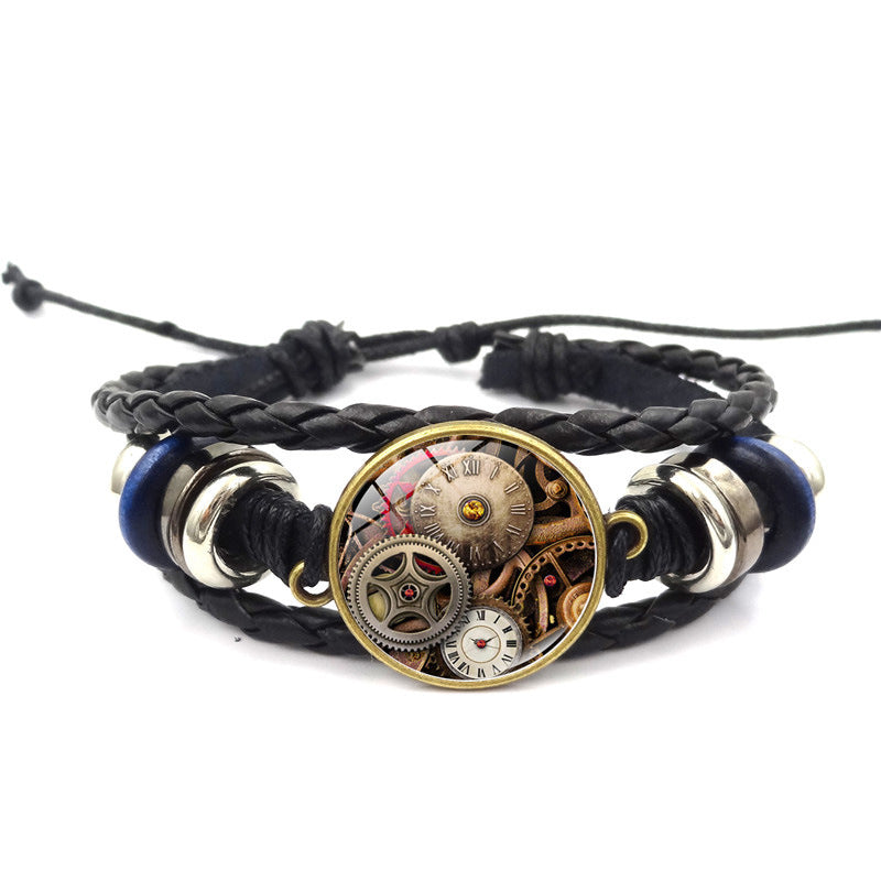 Mechanical Gear Time Stone Female Fashion Bracelets