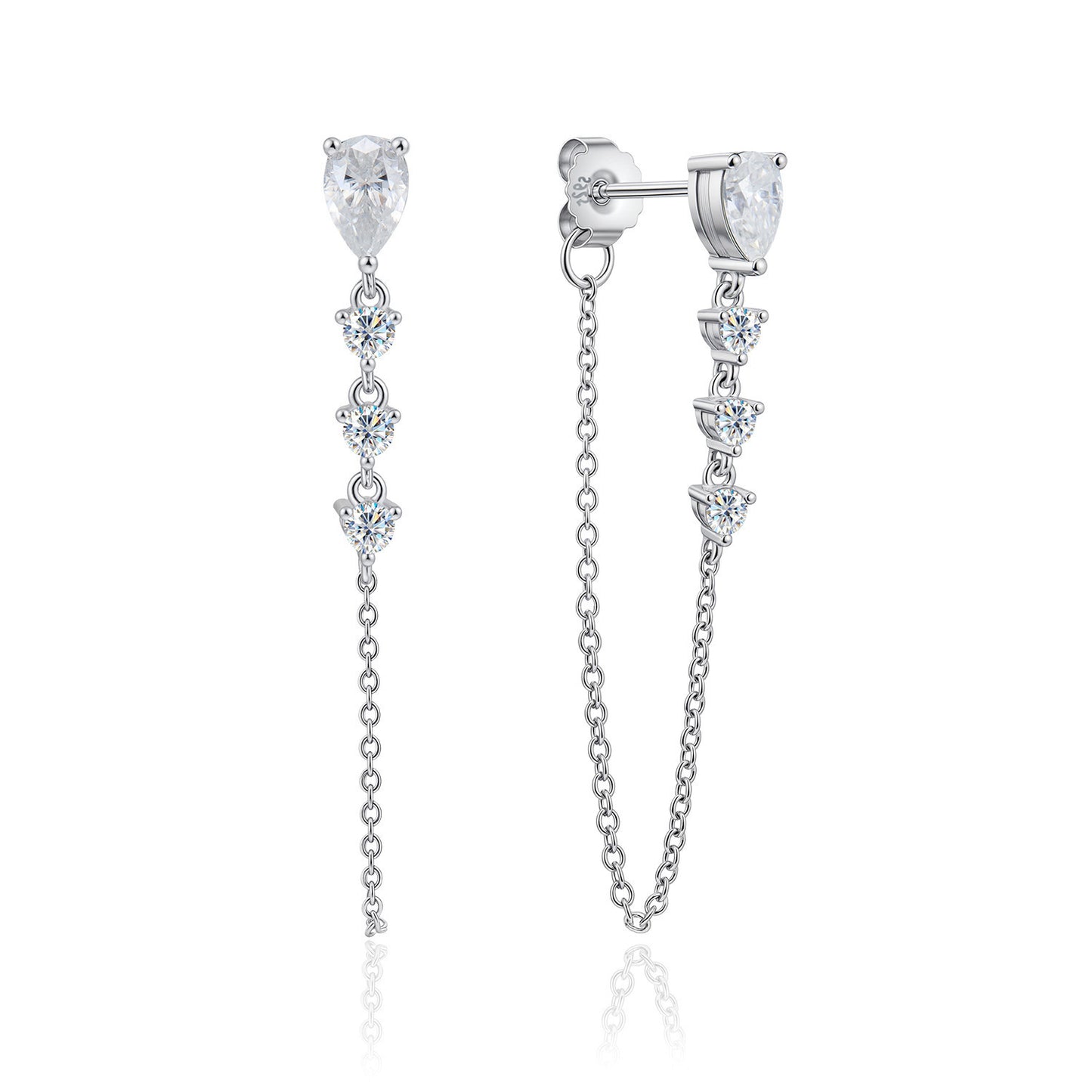 Men's Sier Ear Light Luxury High-grade Niche Female Stud Earrings