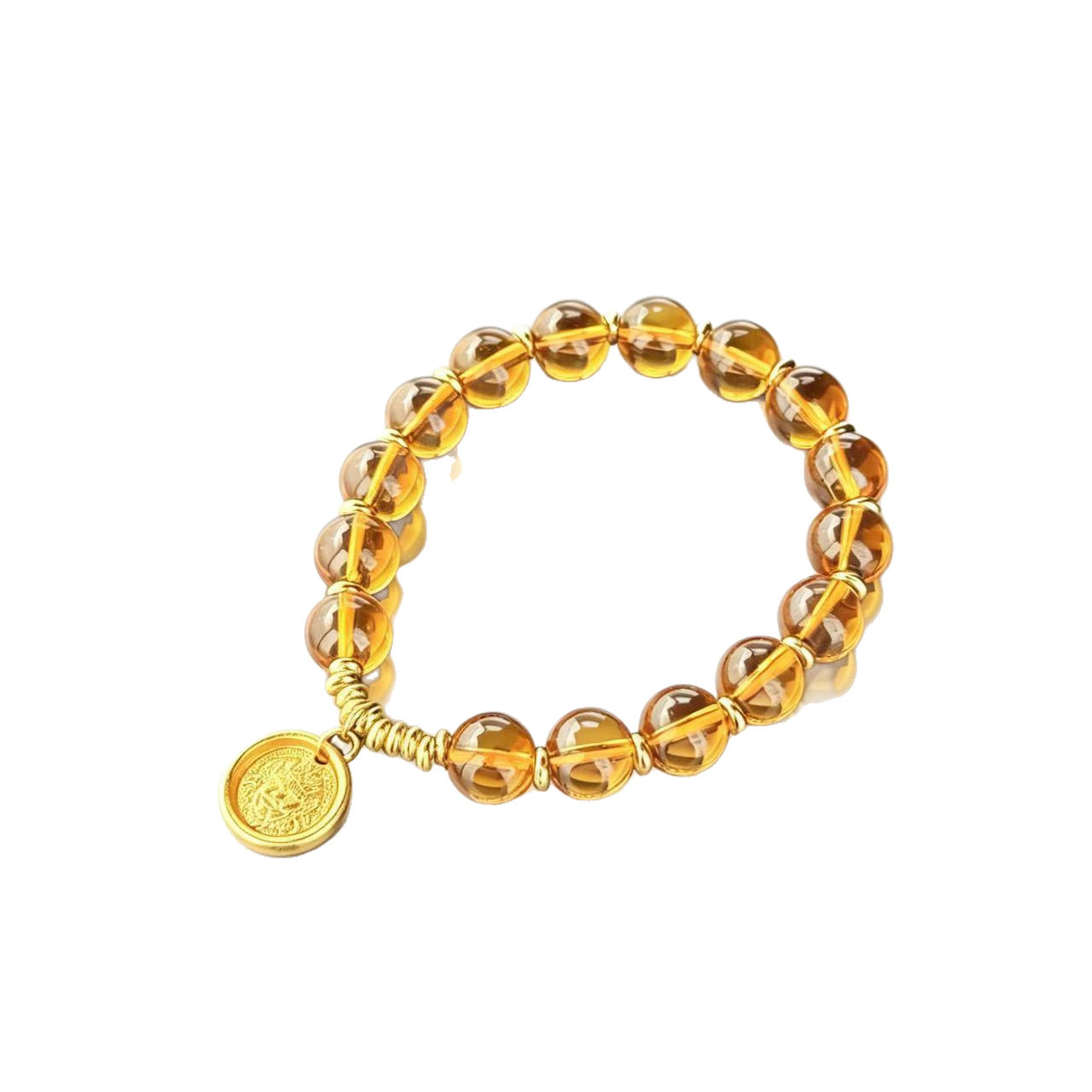 Women's Imitation Natural Citrine Money Drawing Luck Changing Pendants