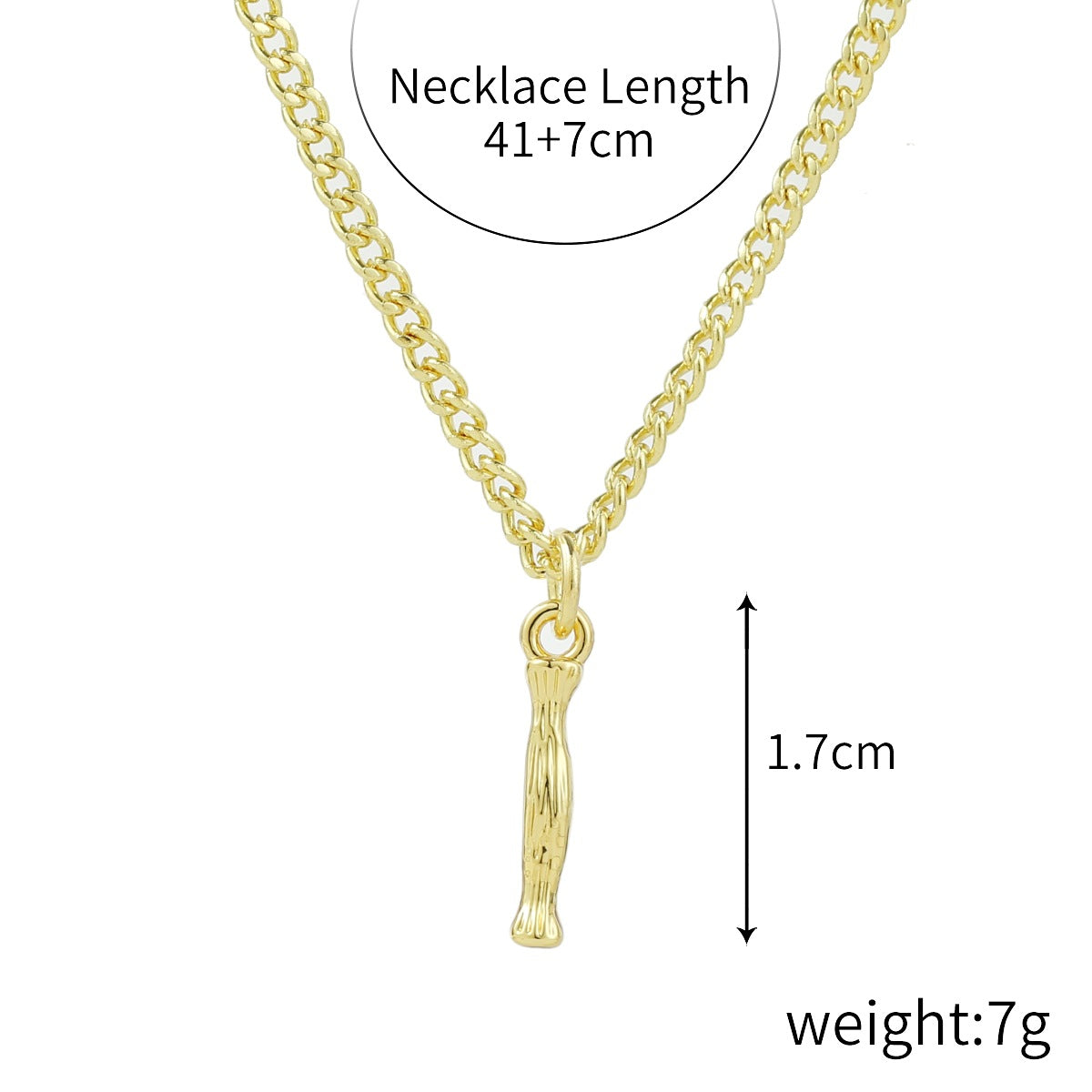 Women's Style Ornament Bamboo Letter Pendant Clavicle Necklaces