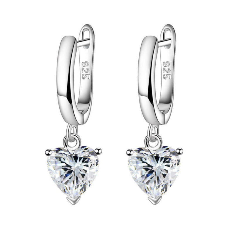 Love Female Personality Creative Open-end Zircon Heart-shaped Pendants
