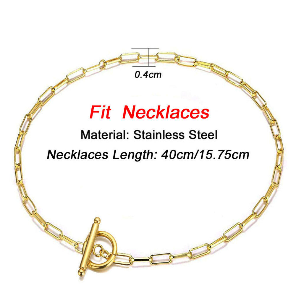 Hop Ear Simple Stainless Steel Clip Jewelry Set