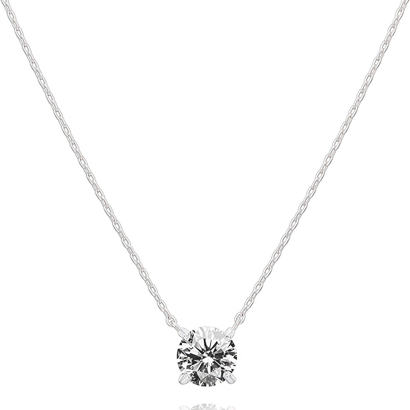 Women's Popular Fashion Classic Four Claw 2 Karat Simulation Pendants