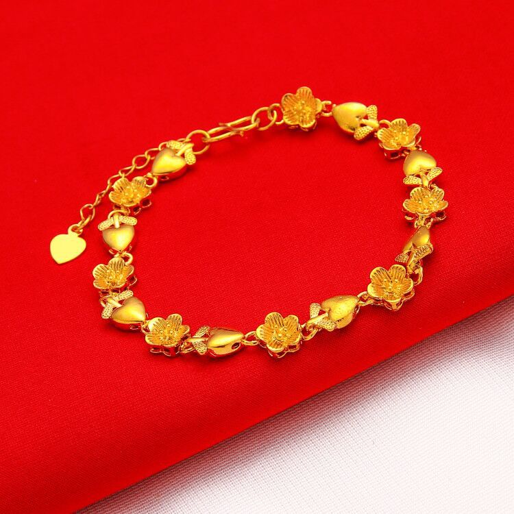 Alluviale Gold-Rosen-Imitat-Liebe-Vietnam-Placer-Armbänder