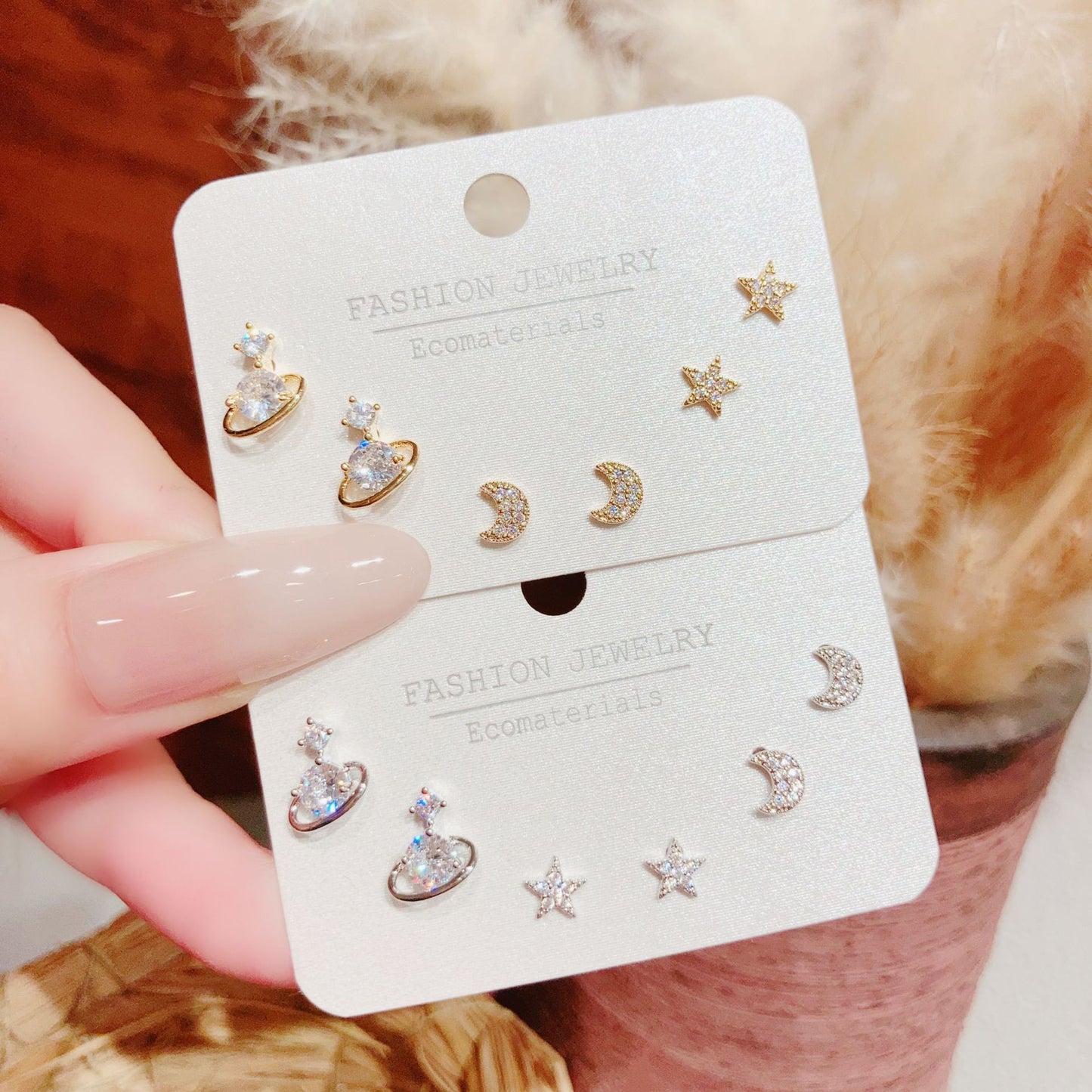 Summer Planet Creative Niche Design Advanced Stud Earrings
