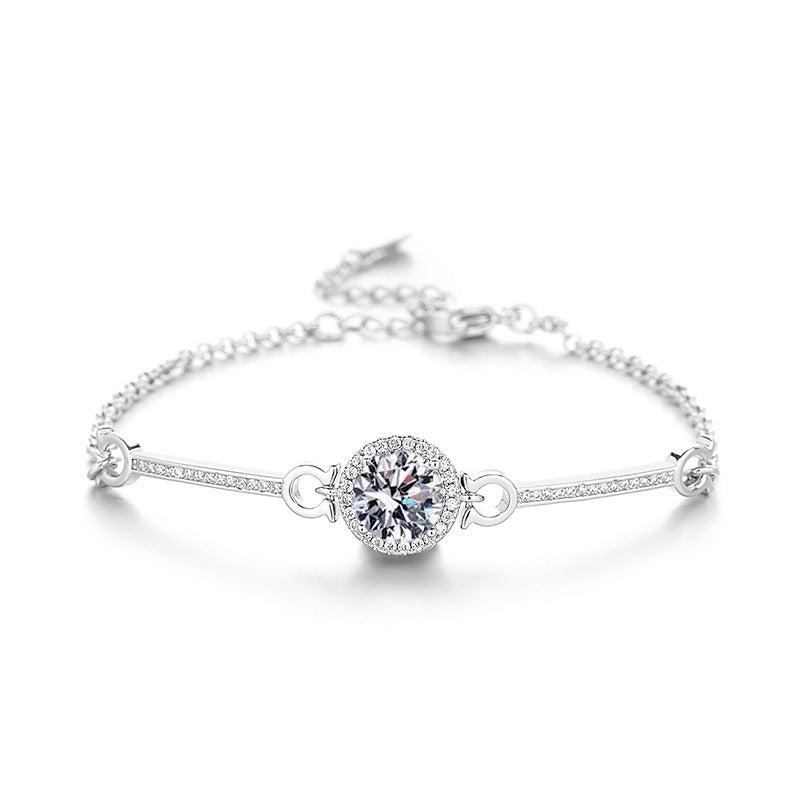 Moissanite Eight Hearts And Arrows Round Bag Bracelets