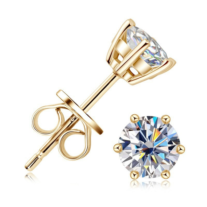 Men's Sier Ear Light Luxury High-grade Niche Female Stud Earrings