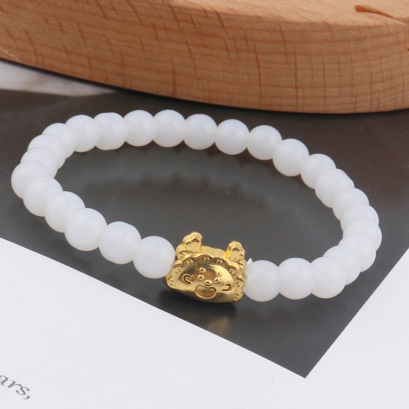 Imitation Agate Exquisite Iron Flower Fu Bracelets