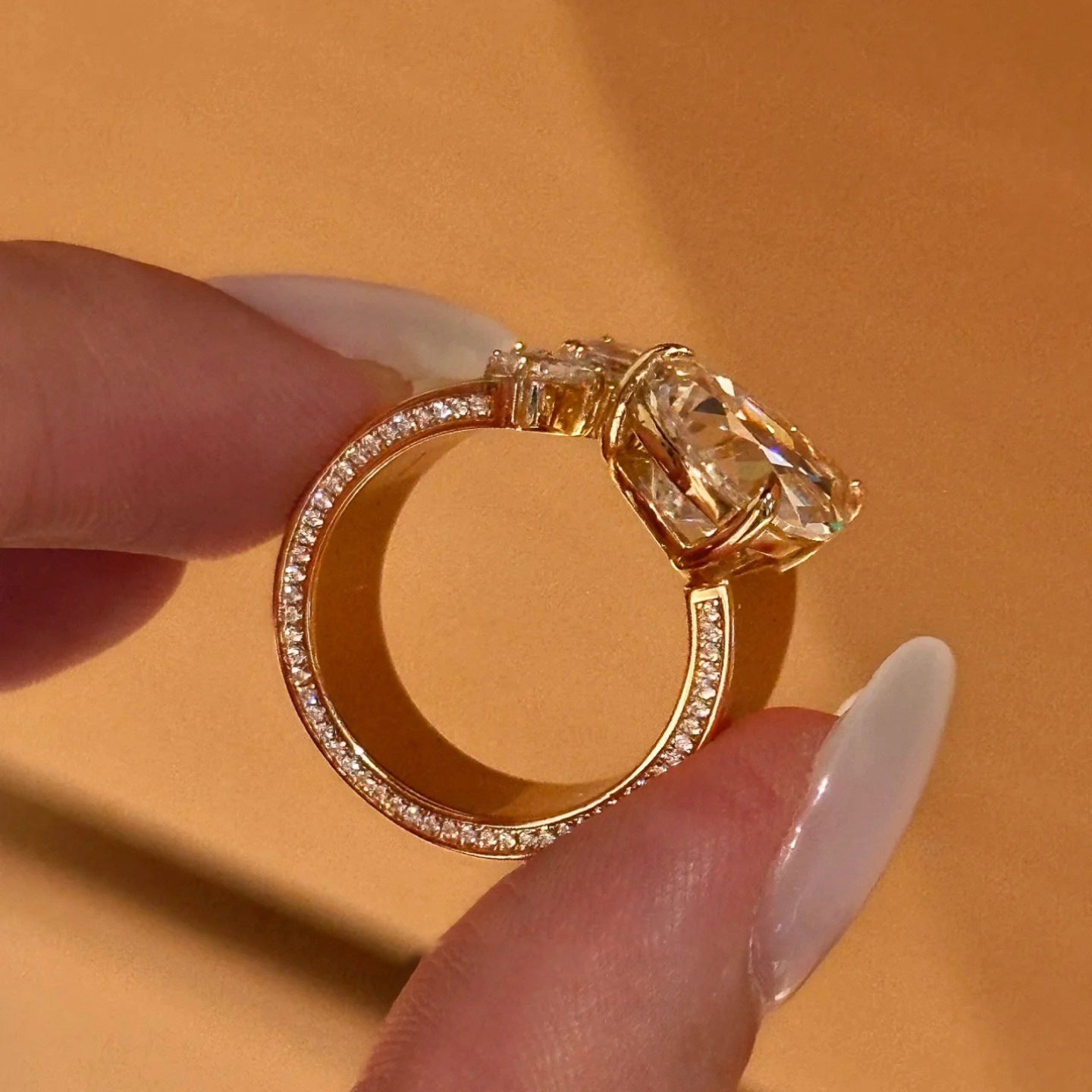 Women's Double-headed Rhinestone Open Light Luxury High-grade Ring