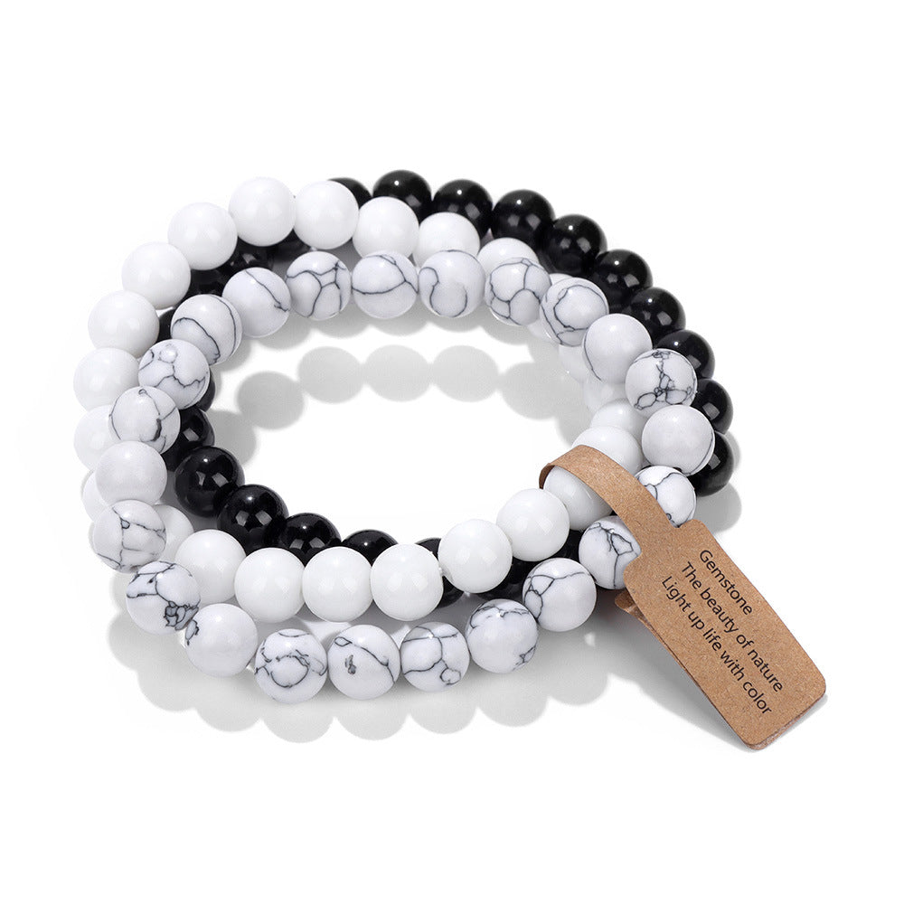 Bracelets de combinaison d'améthyste de perles de cristal de pierre naturelle pour femmes