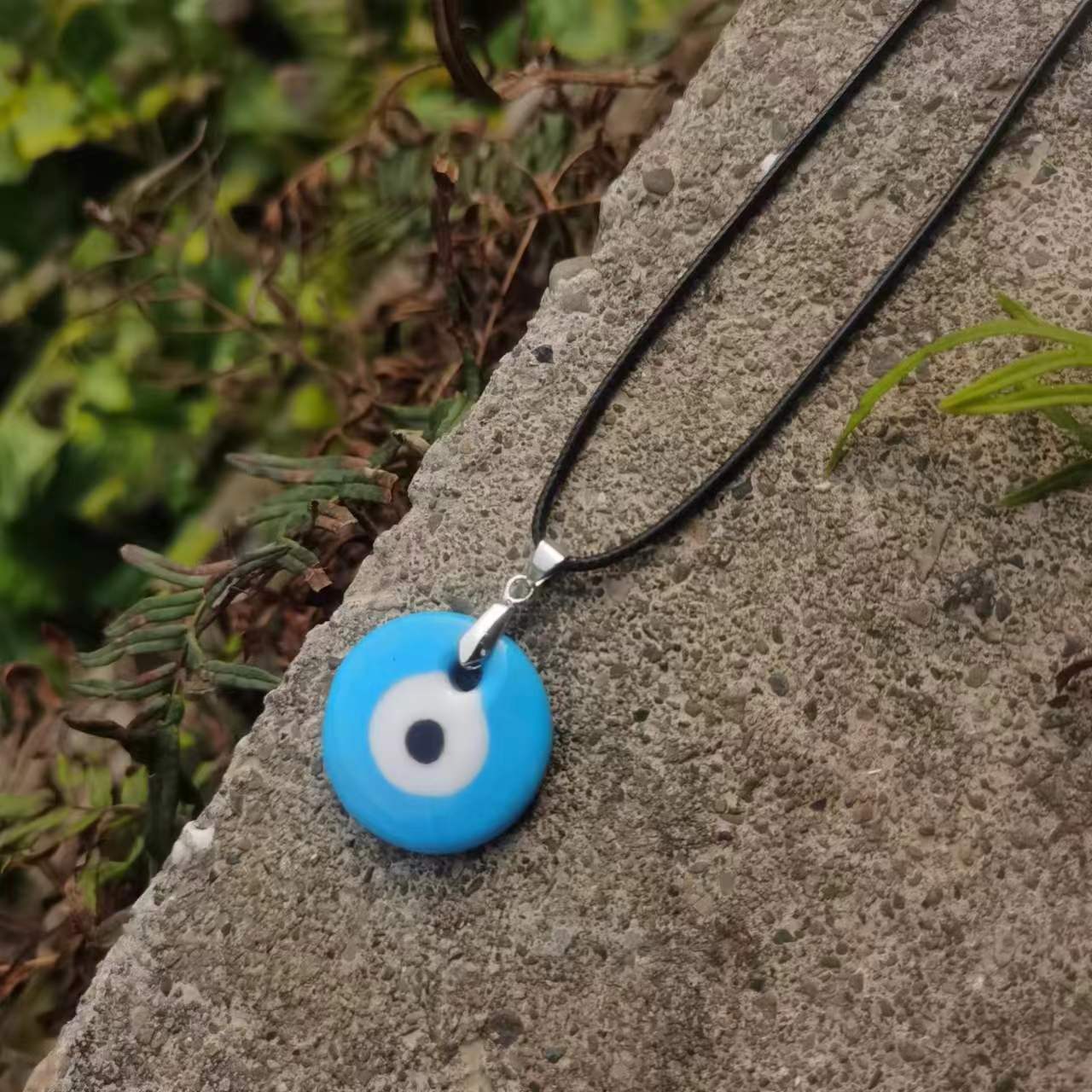 Black Rope Turkish Blue Eye Exquisite Necklace