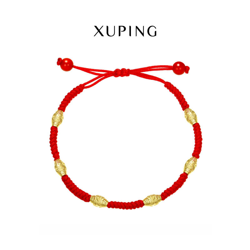 Knot National Fashion Vintage Hollow Bead Hand-woven Life Red Bracelets