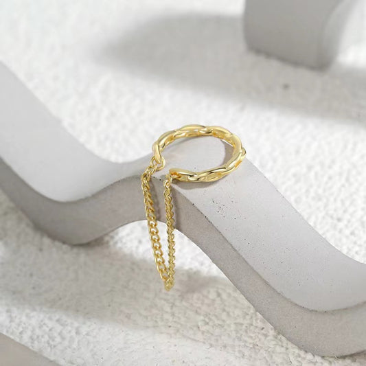 Women's European Chain Tassel Simple Advanced Personality Ear Clip