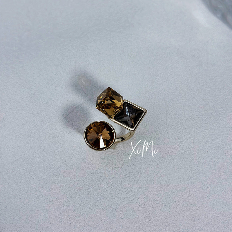 Luxury Zircon Opening Crystal Index Finger Ring