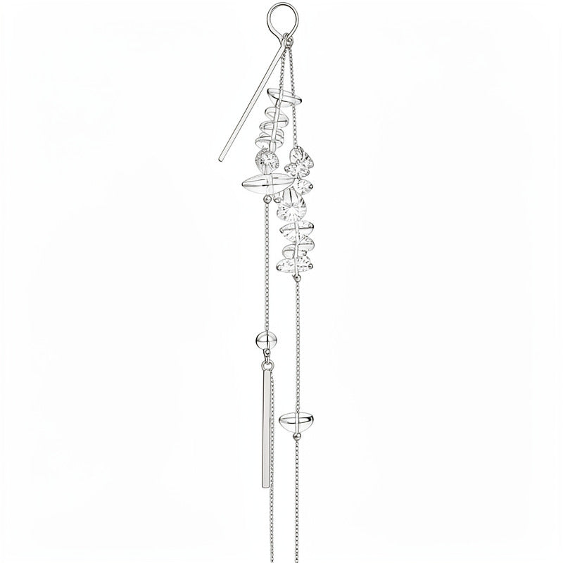 Style Stone Long Fringe Clip Unique Design Ear Buckle