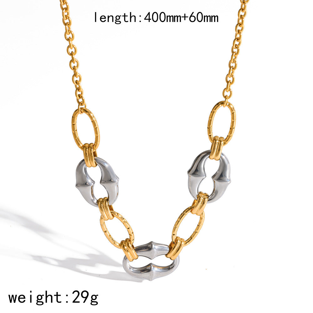 Women's Gold Color Matching Stainless Steel Light Luxury Rings