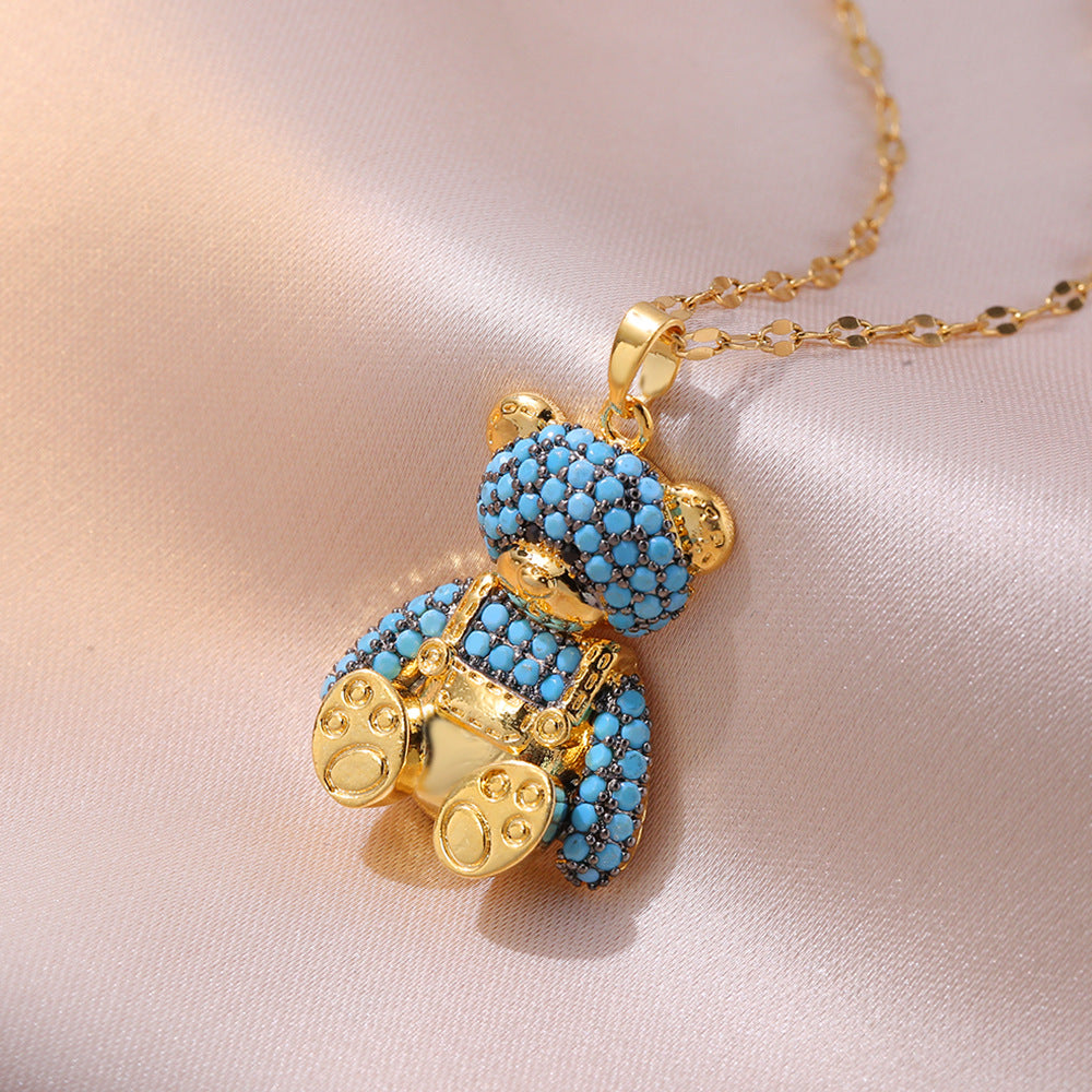 With Hearts Zircon Flower Special Interest Necklaces