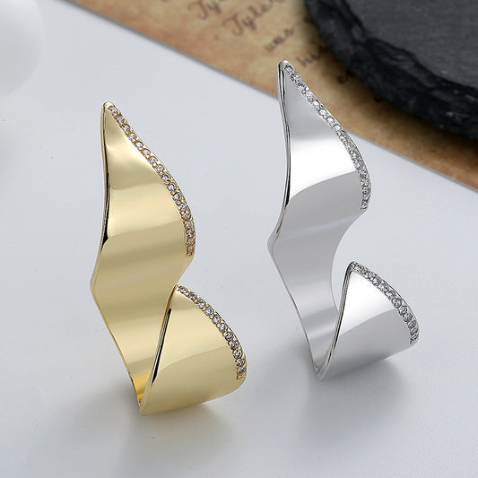 Grandeur Personality Irregular Open Female Street Shot Rings