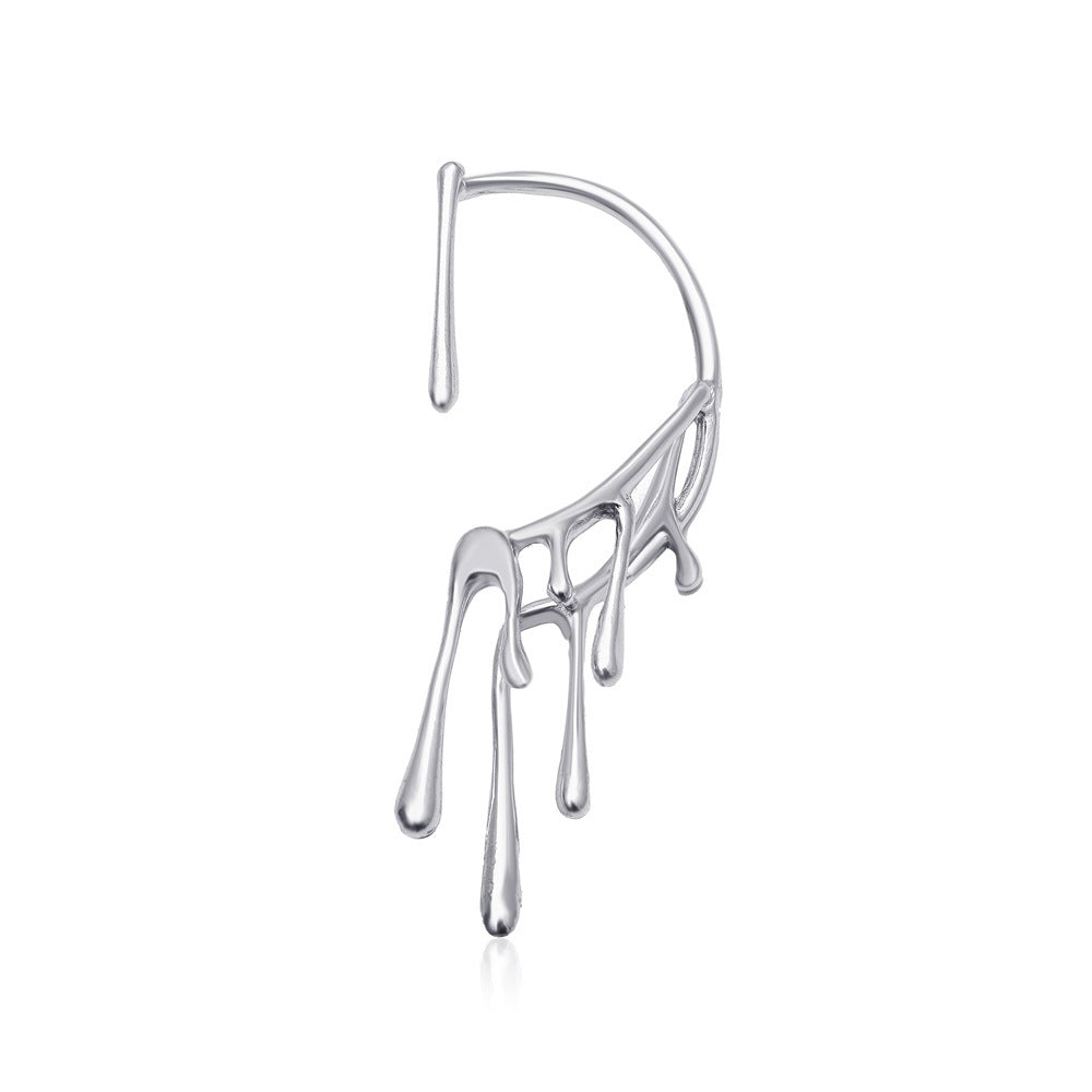 Women's Exaggerating Unique Fashion Lava Design Water Drop Ear Clip