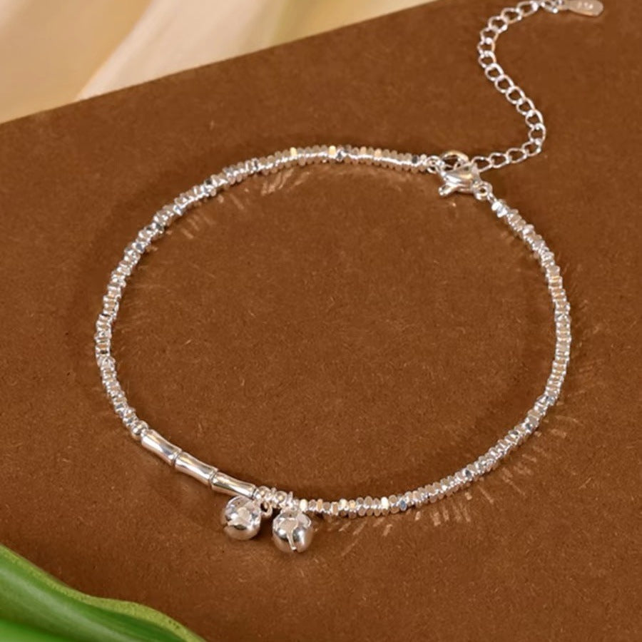 Women's Sier Bell Summer Trend Light Luxury Minority High Sense Ankle Bracelet