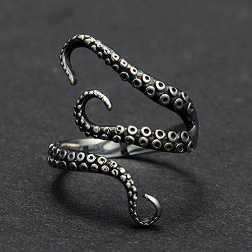 Damen &amp; Herren &amp; Chiba Touch Sucker Vintage Octopus Ringe