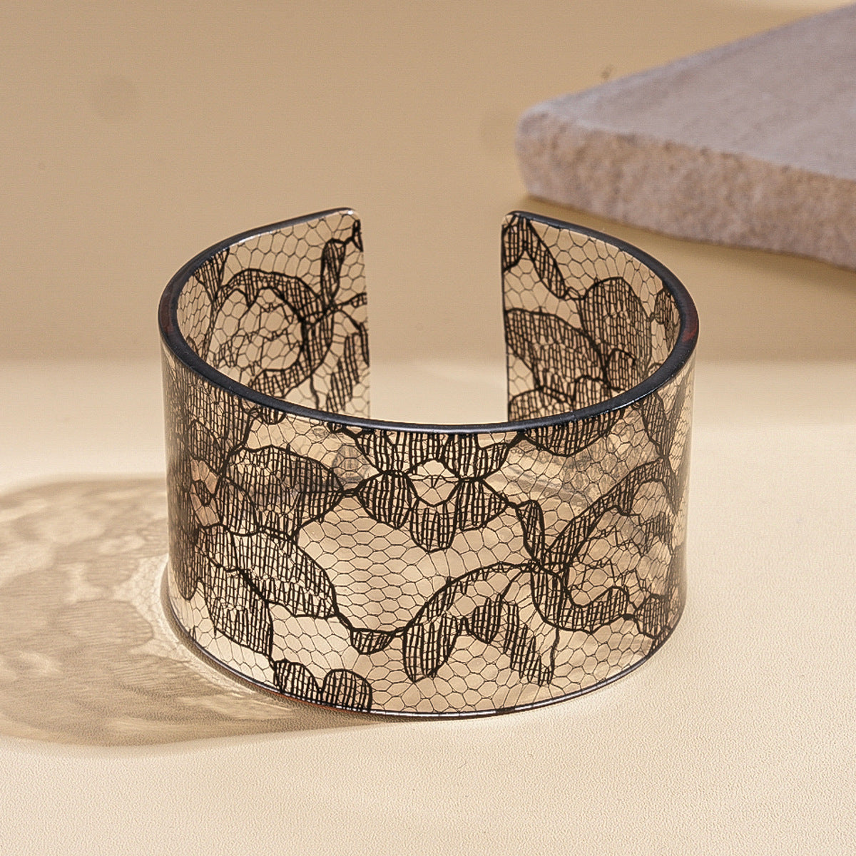 Vacation Style Acrylic Round Open-ended Fresh Sweet Niche Bracelet