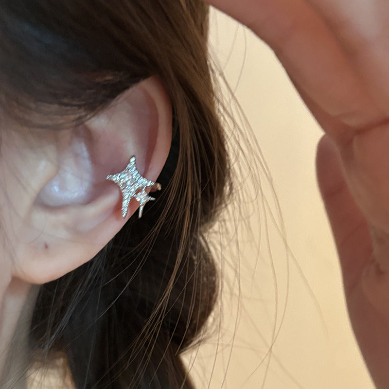 Women's Zircon Light Luxury Simplicity Elegant High-grade Exquisite Versatile Ear Clip
