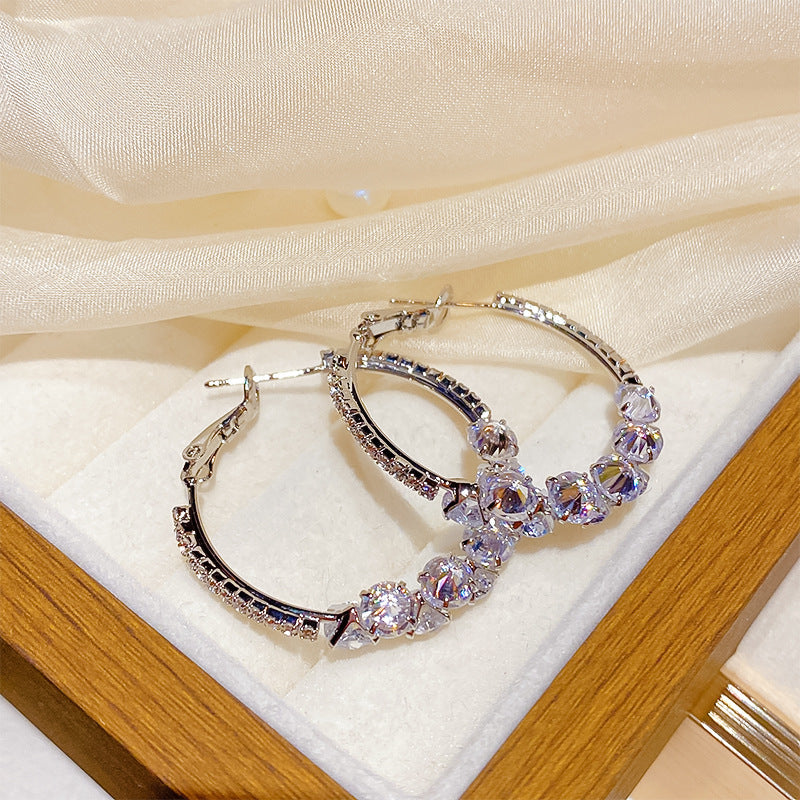 Women's Sier Needle High-grade Temperamental Cold Style Zircon Korean Rings