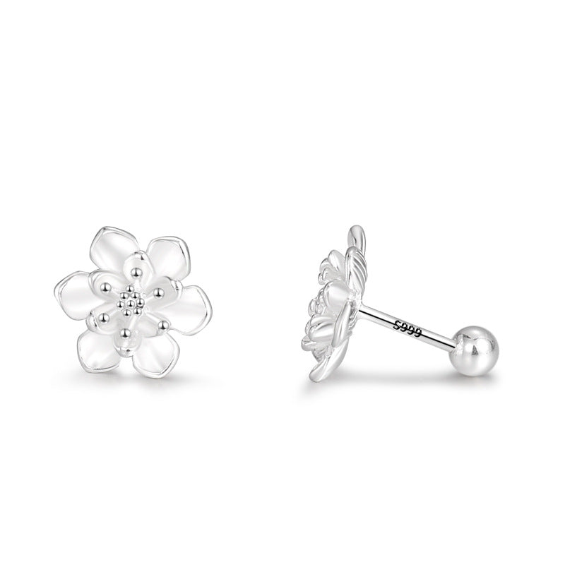 Women's Lotus Graceful Bone Nail Fresh And Earrings