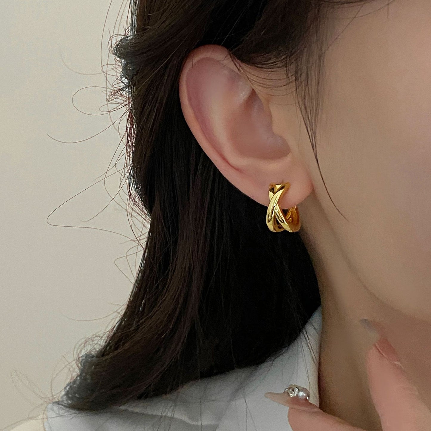 Women's Cross Ear Clip Fashion Elegant Graceful Earrings