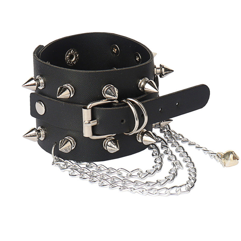 Vintage Rivet Punk Couple Leather Ornament Bracelets