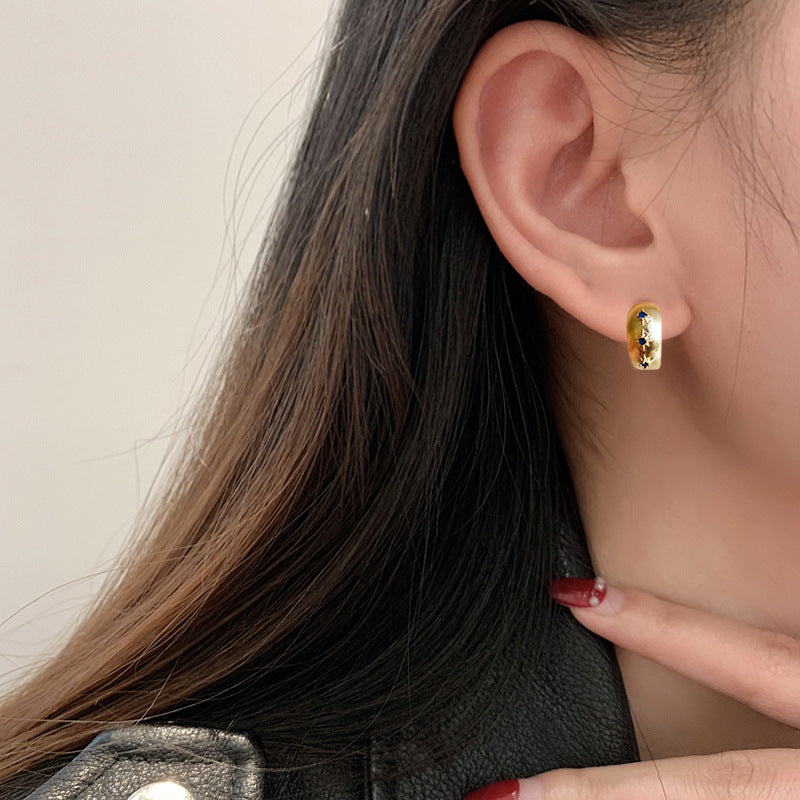 Female Niche High-grade Gold Plated Ear Earrings