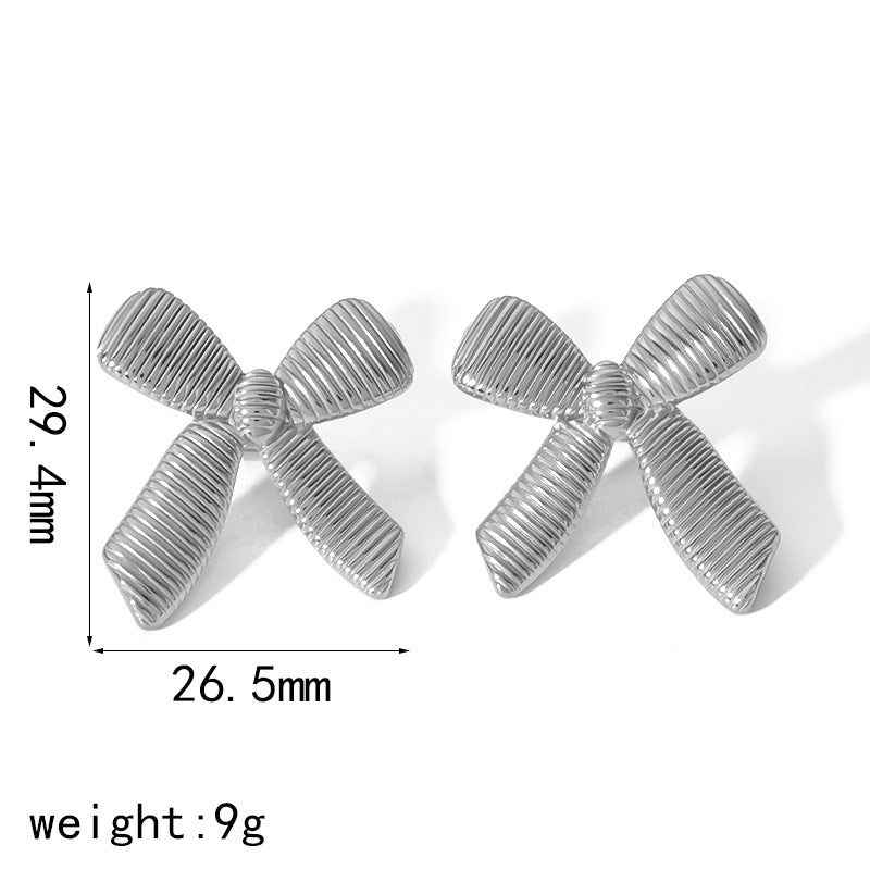 Women's Stainless Steel Bow Simple High-grade Ring