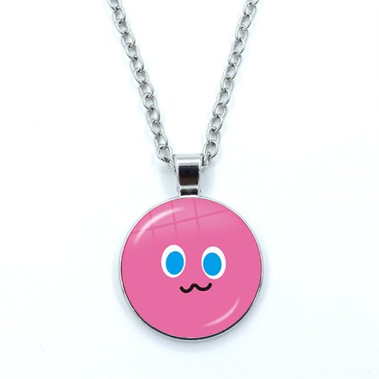 May Day Facial Expression Package Balls Time Gem Cabochon Sweater Necklace