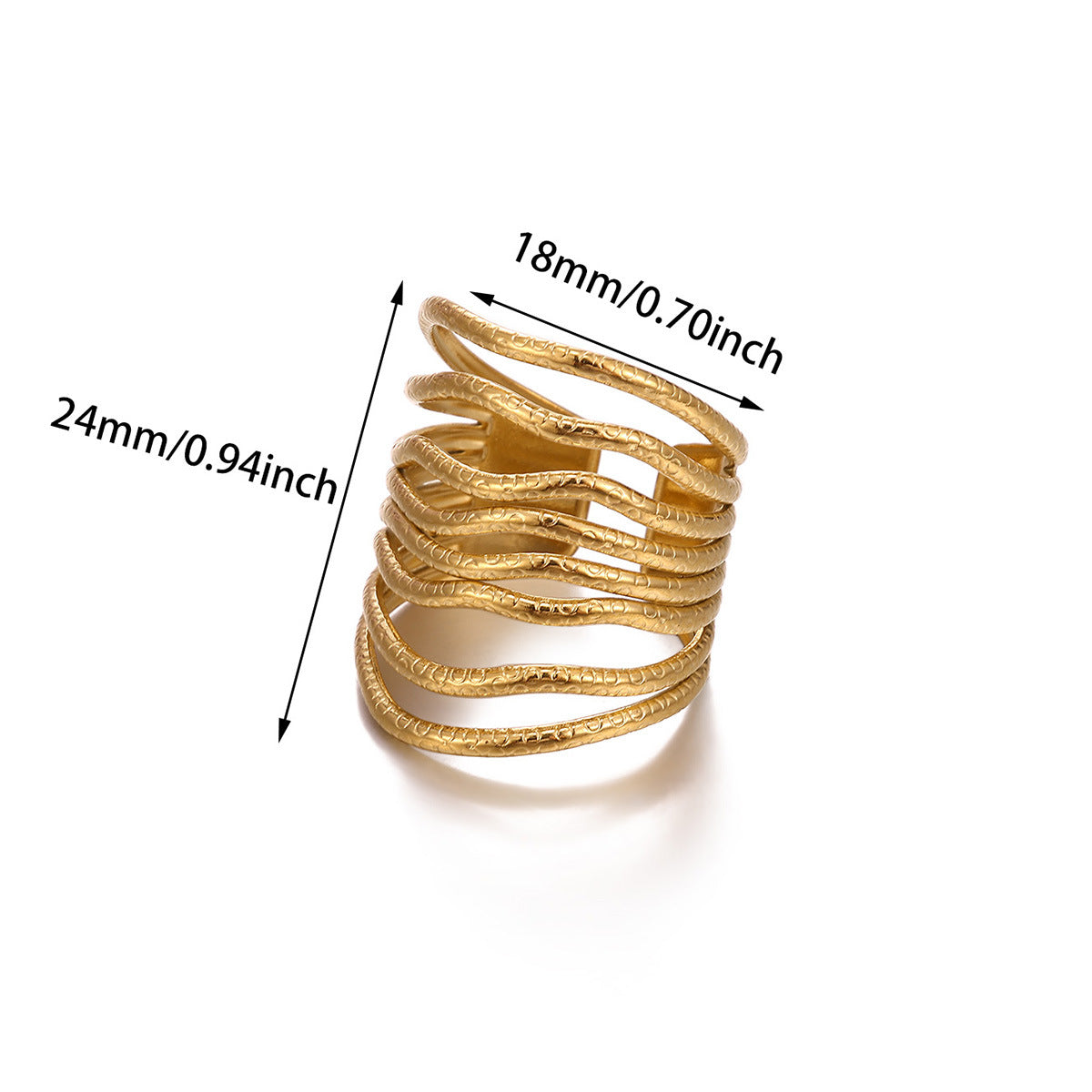 Women's Titanium Steel Retro Natural Stone Design Ring