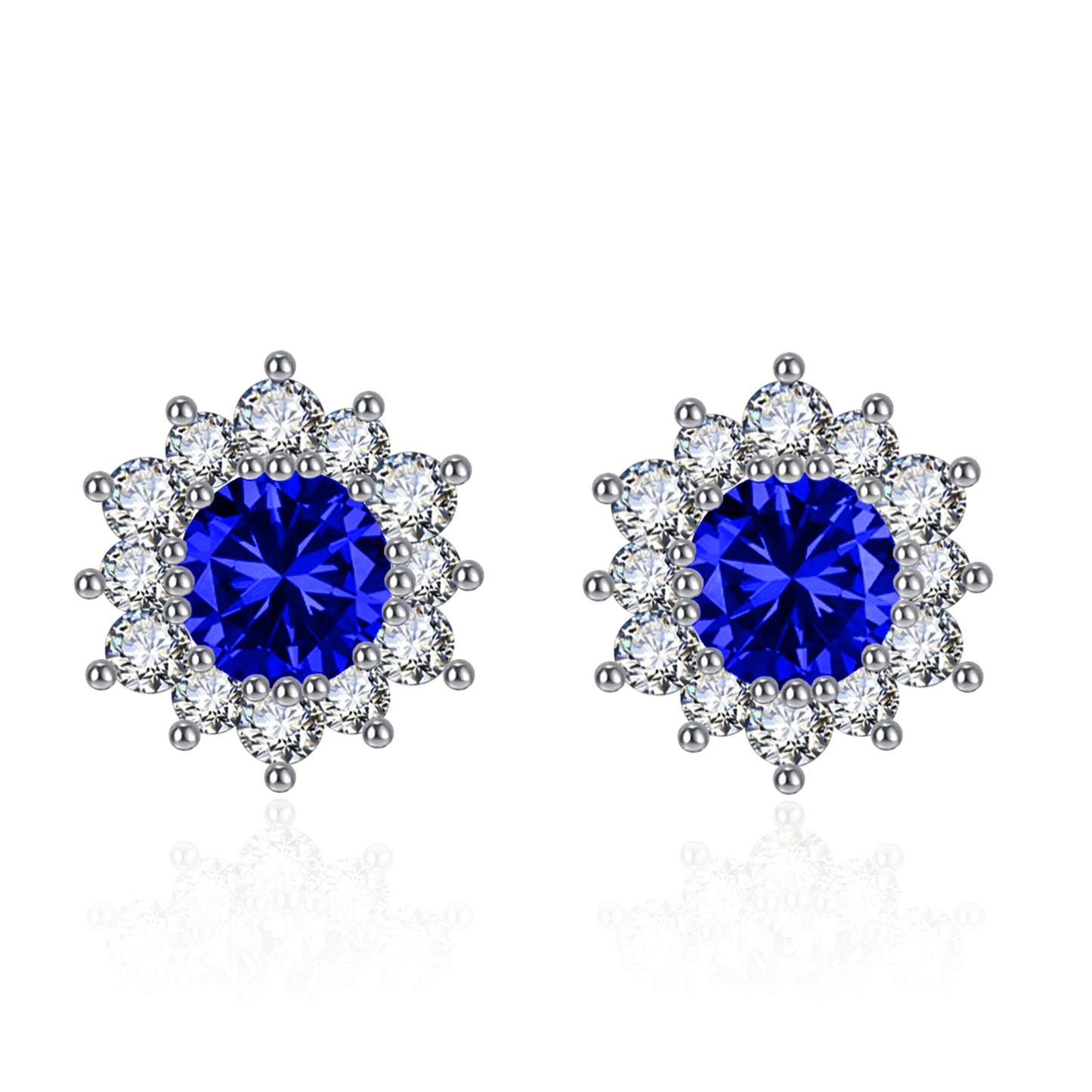 Women's Broadcast Zircon Sunflower High-grade Full Diamond Earrings