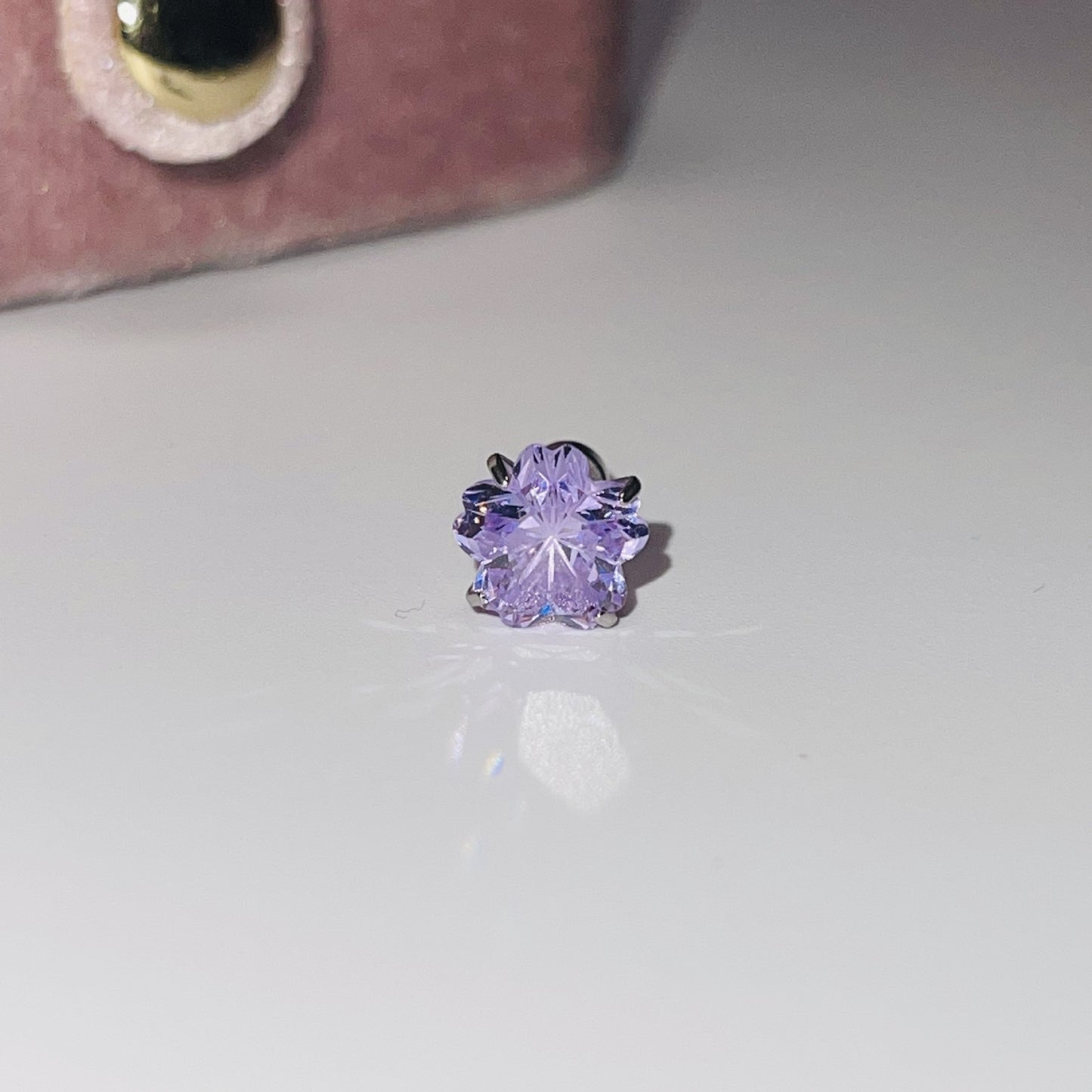Cutting Flash Zircon Ear Bone Outer Spiral Titanium Steel Diamond Rings
