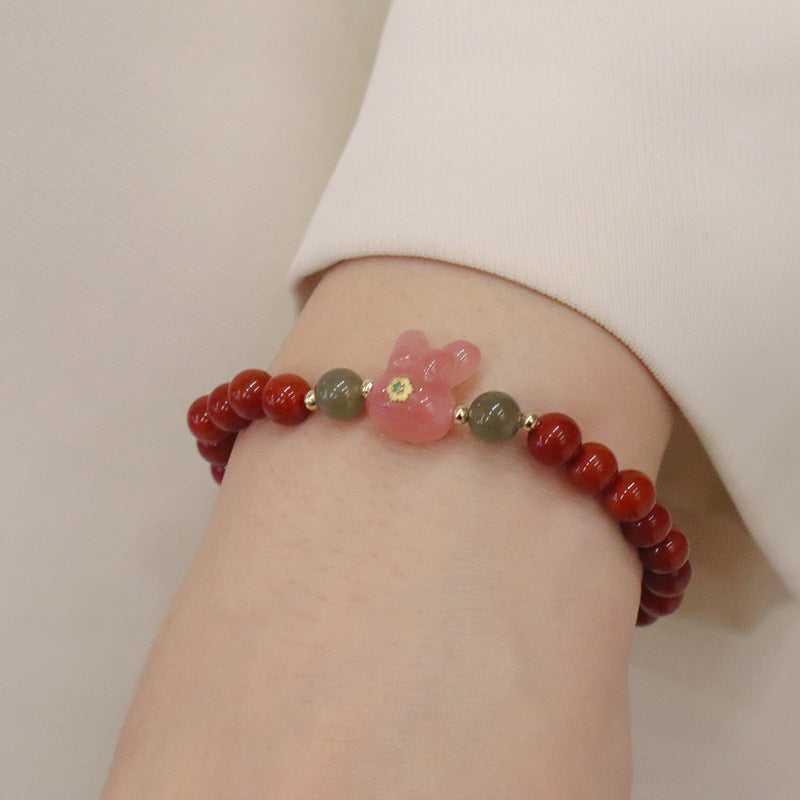 Rote Achat-Jade-Temperament-Wild-Life-Armbänder