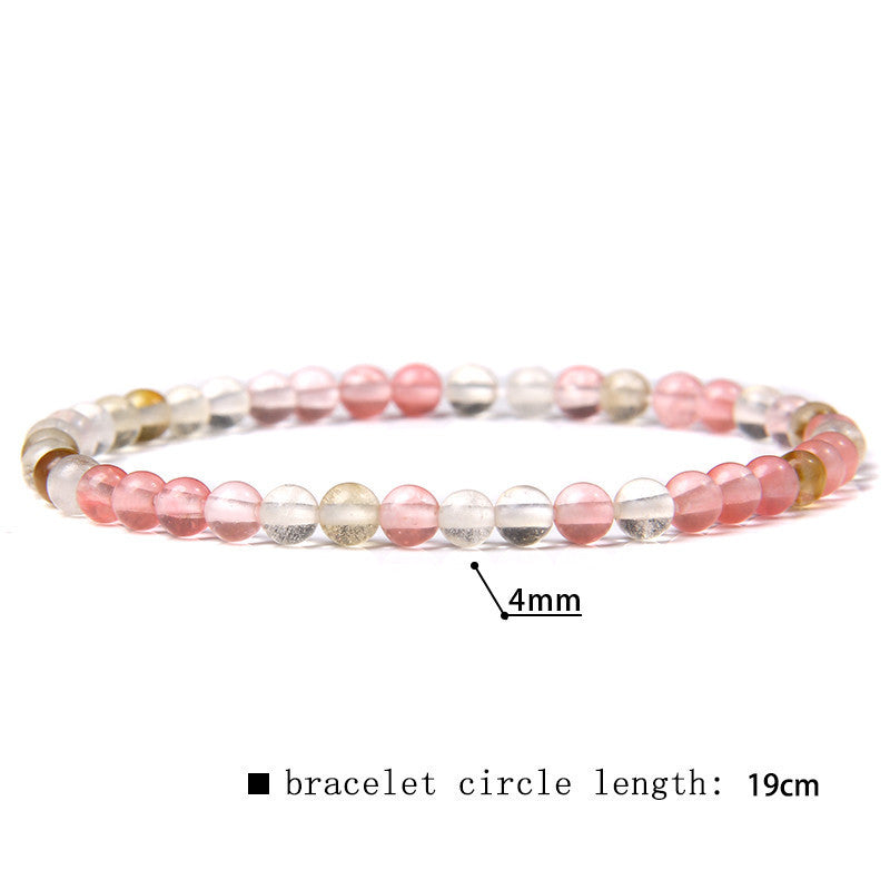 Women's Natural Stone Mini Energy Glossy Beads Bracelets