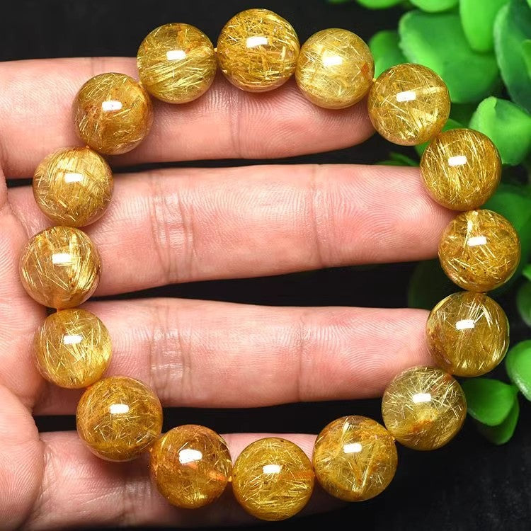 Brazil Yellow Hair Crystal Lucky Female Summer Couple Gold Bracelets