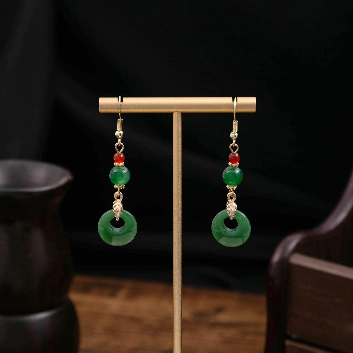 Selection Of Chinese Ancient Style Beaded Long Fringe National Hollow Earrings