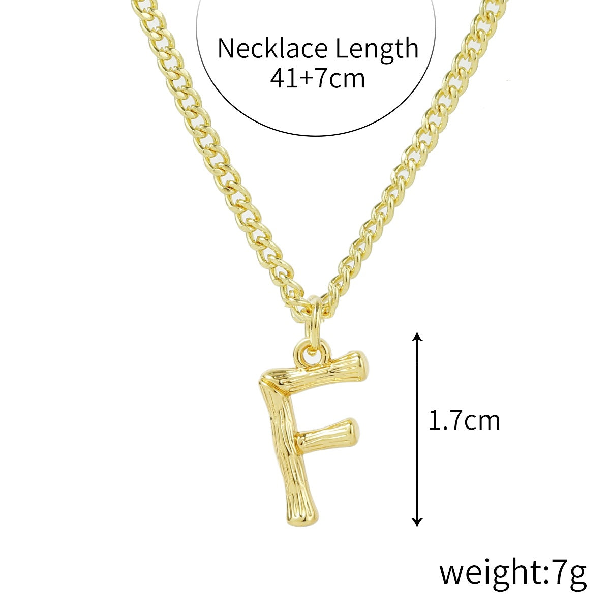 Women's Style Ornament Bamboo Letter Pendant Clavicle Necklaces