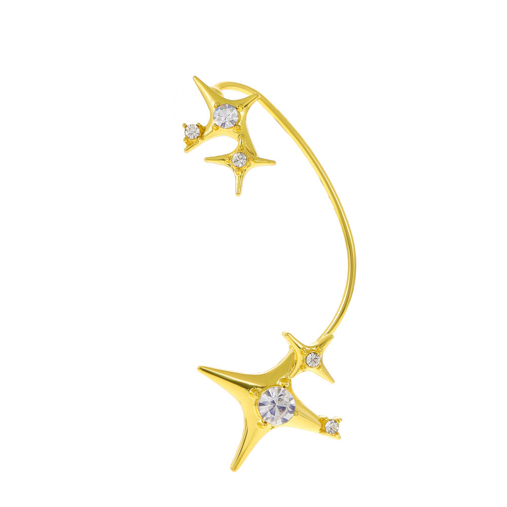 Diamond Butterfly Female Fashion Exaggerated Wings Ear Clip