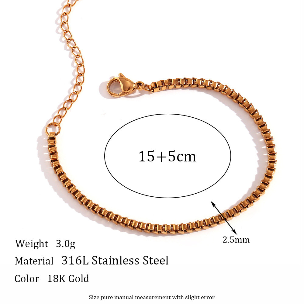 Women's Simple Fashion Personality Titanium Steel Choker Bracelets