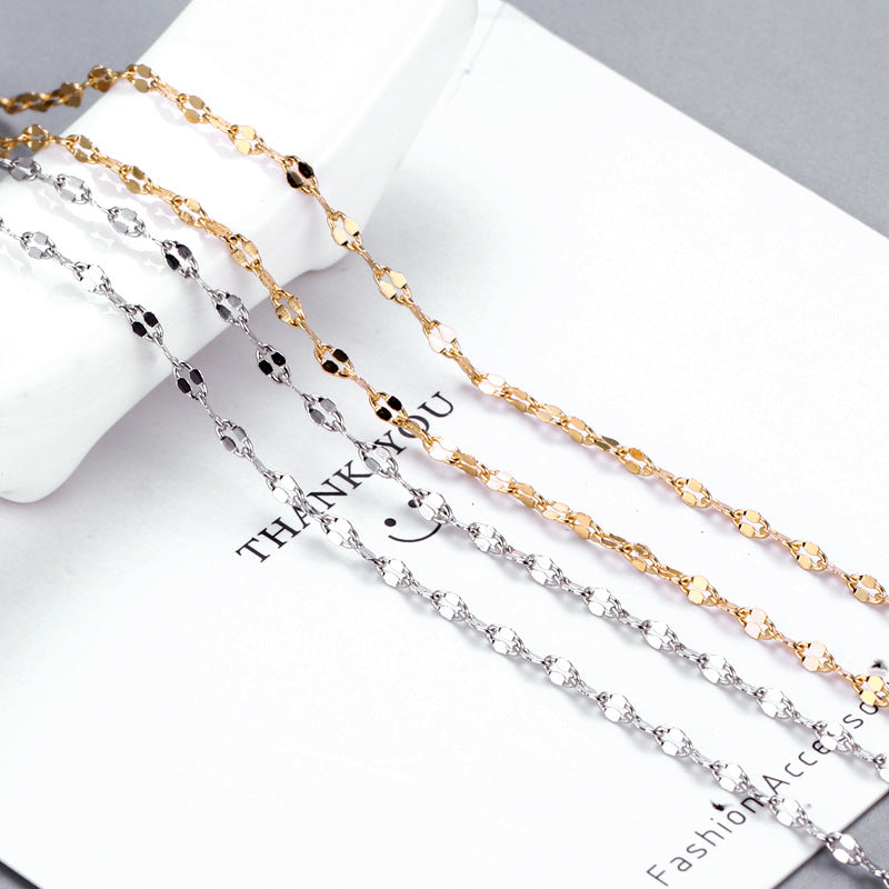 Women's Fashion Lip Chain Clavicle Tile Long Tail Personality Necklaces