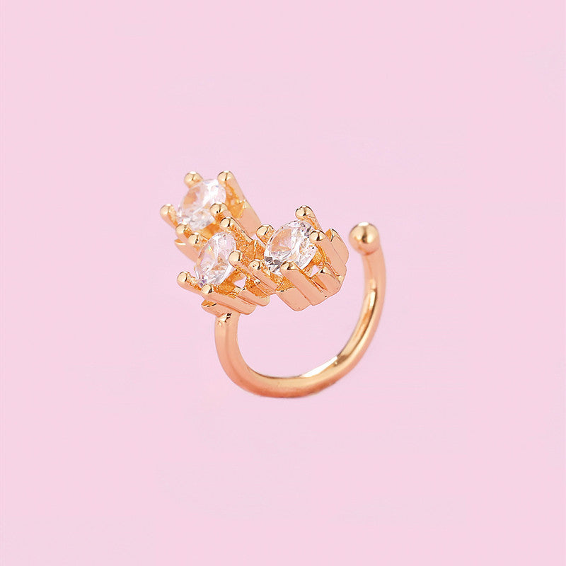 No Pierced Female Elegant Personality Diamond Simple Ear Clip