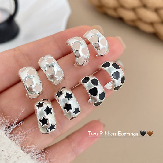 Women's Color Drop Oil Geometric Stars Type Rings